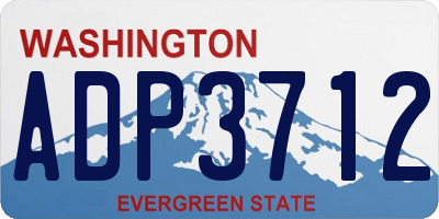 WA license plate ADP3712