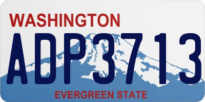 WA license plate ADP3713