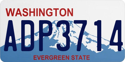WA license plate ADP3714