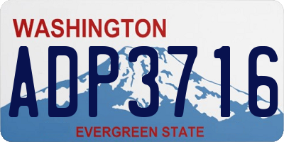 WA license plate ADP3716