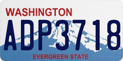 WA license plate ADP3718