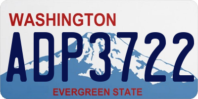 WA license plate ADP3722