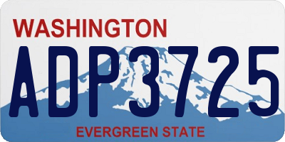 WA license plate ADP3725
