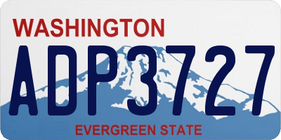 WA license plate ADP3727
