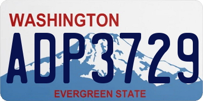 WA license plate ADP3729