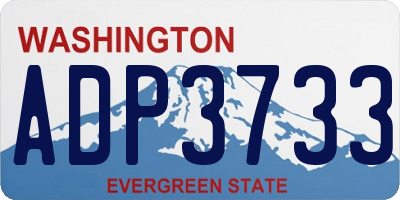 WA license plate ADP3733