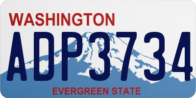 WA license plate ADP3734