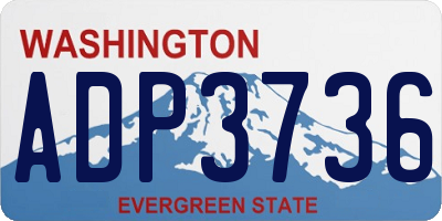 WA license plate ADP3736