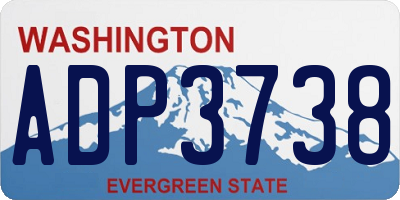 WA license plate ADP3738