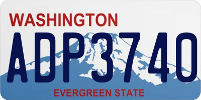 WA license plate ADP3740