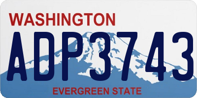 WA license plate ADP3743