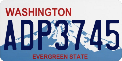 WA license plate ADP3745