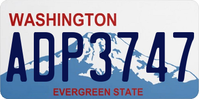 WA license plate ADP3747