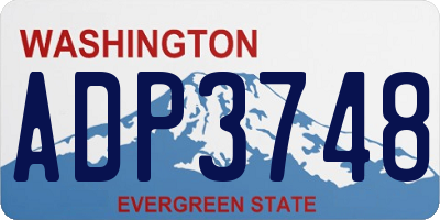 WA license plate ADP3748