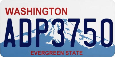 WA license plate ADP3750