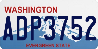WA license plate ADP3752