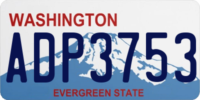 WA license plate ADP3753