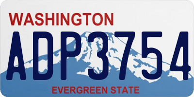 WA license plate ADP3754