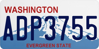 WA license plate ADP3755