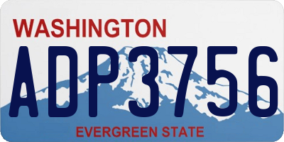 WA license plate ADP3756