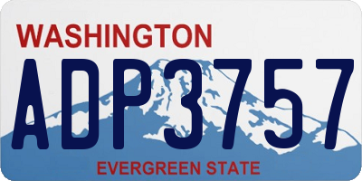 WA license plate ADP3757