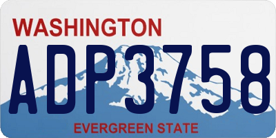 WA license plate ADP3758