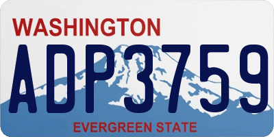 WA license plate ADP3759