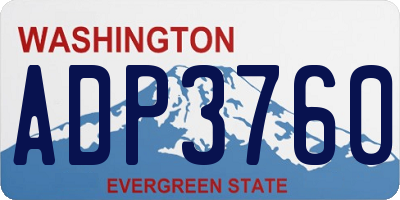 WA license plate ADP3760