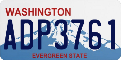 WA license plate ADP3761