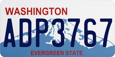 WA license plate ADP3767