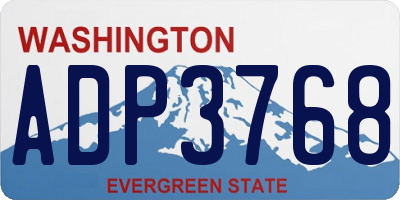 WA license plate ADP3768