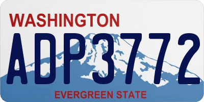 WA license plate ADP3772
