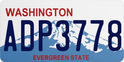 WA license plate ADP3778