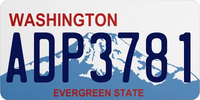 WA license plate ADP3781