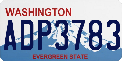 WA license plate ADP3783