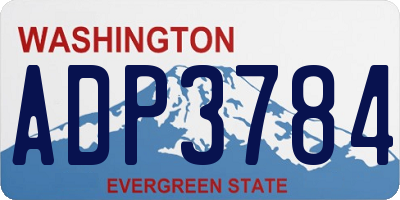 WA license plate ADP3784