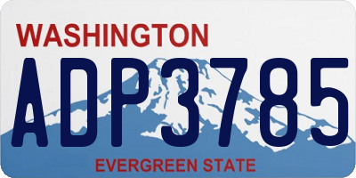 WA license plate ADP3785