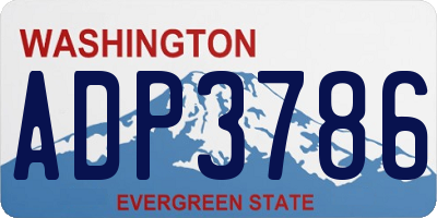 WA license plate ADP3786