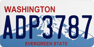 WA license plate ADP3787