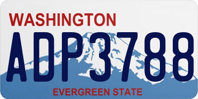 WA license plate ADP3788
