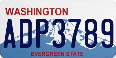 WA license plate ADP3789