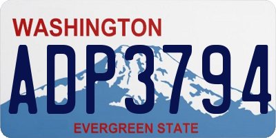 WA license plate ADP3794