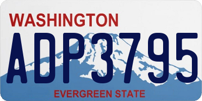 WA license plate ADP3795