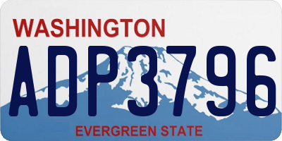 WA license plate ADP3796