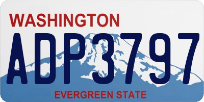 WA license plate ADP3797