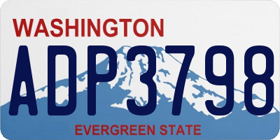 WA license plate ADP3798