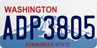 WA license plate ADP3805
