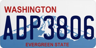 WA license plate ADP3806
