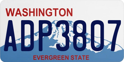 WA license plate ADP3807