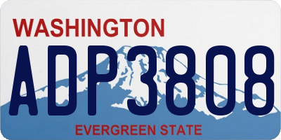 WA license plate ADP3808